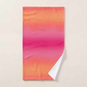 Orange Pink Ombré Hand Towel