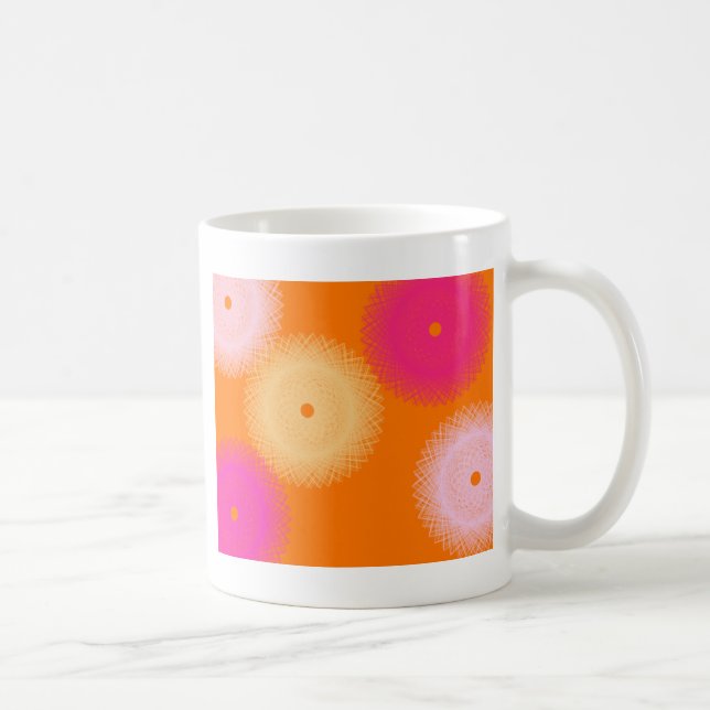 orange & pink pop colour coffee mug (Right)