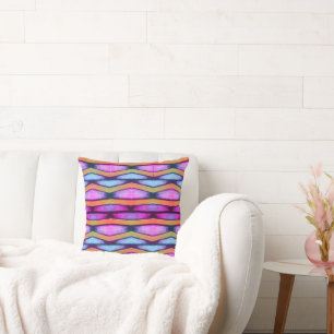 Orange, pink, purple and blue Chevron Cushion