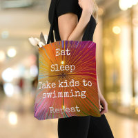 Orange Pink Red Eat Sleep Kids To Swimming Repeat