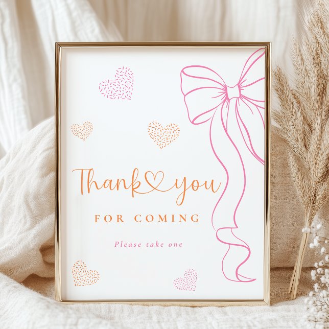 Orange Pink Sprinkle Hearts Sign (Creator Uploaded)