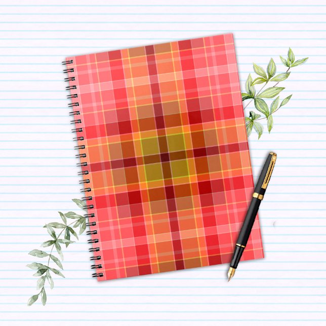 Orange Pink Tartan Notebook (orange_pink_tartan_notebook)