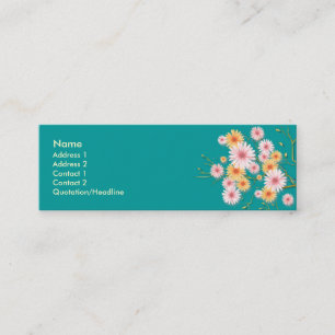 Orange-pinkish Daisy flowers Business Card