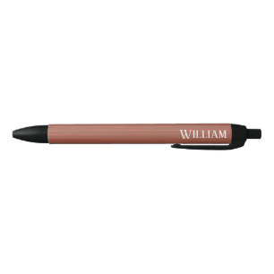 Orange pinstripes black ink pen
