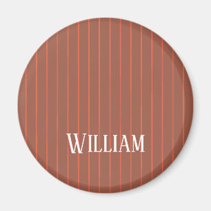 Orange pinstripes magnet