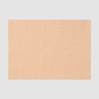 Orange Pinstripes Stripes Tissue Paper