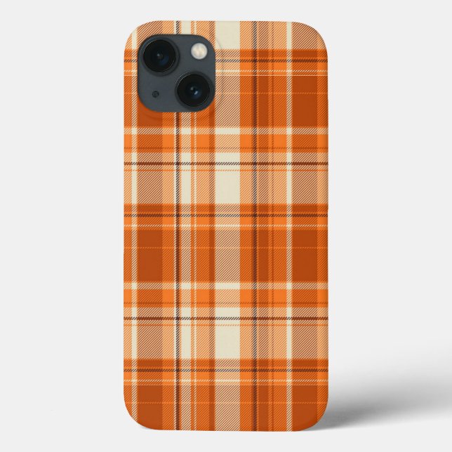 Orange plaid Case-Mate iPhone case (Back)