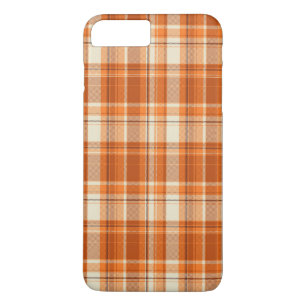 Orange plaid iPhone 8 plus/7 plus case