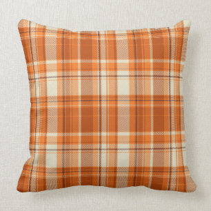 Orange plaid cushion