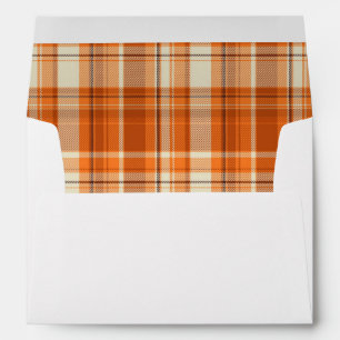 Orange plaid envelope