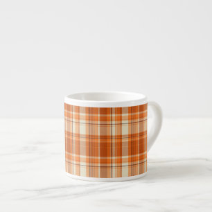 Orange plaid espresso cup