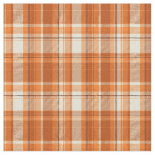 Orange plaid fabric