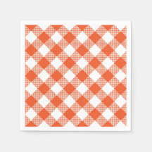 Orange Plaid Fall Country Pattern