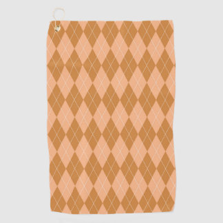 Orange Plaid Golf Towel