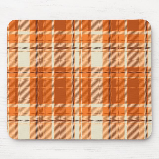Orange plaid mouse pad (Front)
