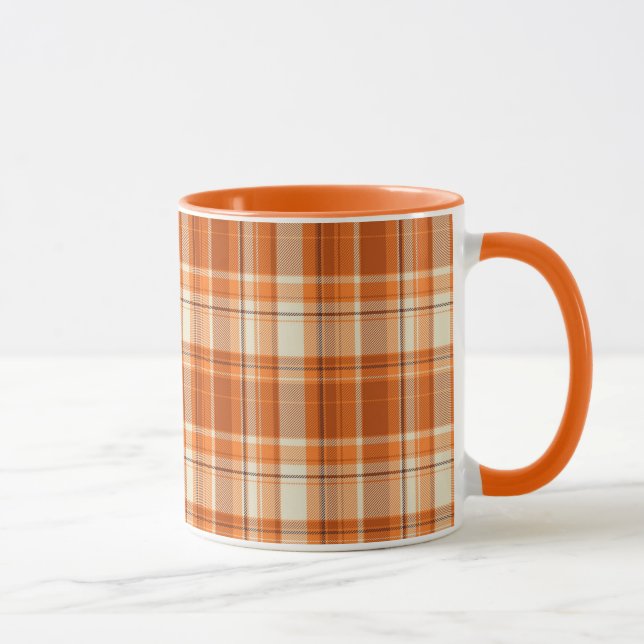 Orange plaid mug (Right)
