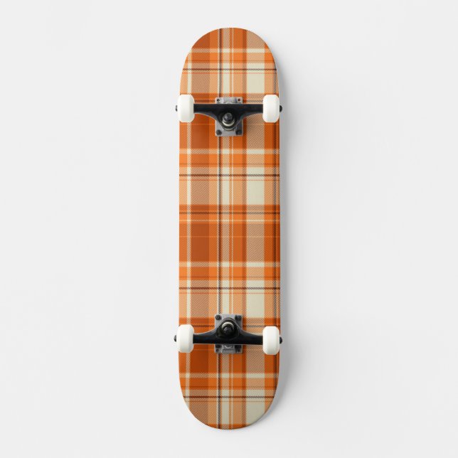 Orange plaid skateboard (Front)