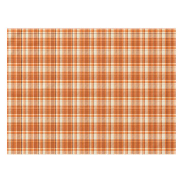 Orange plaid tablecloth (Front (Horizontal))