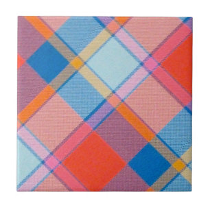 Orange Plaid Tile