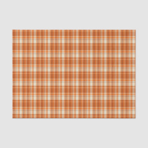 Orange plaid tissue paper