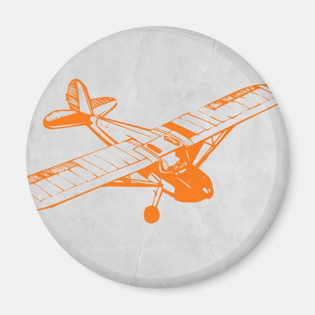 Orange Plane Magnet (Front)