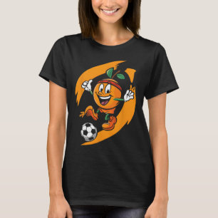 Orange Playing Soccer T-Shirt