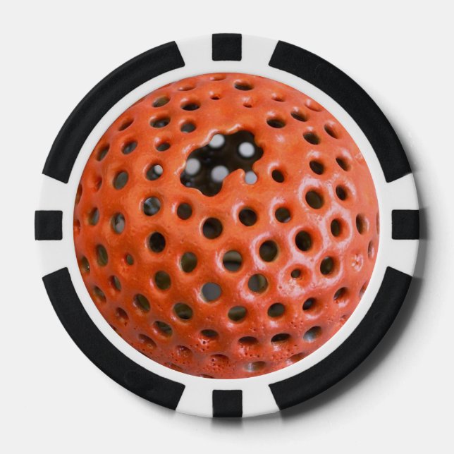 Orange poker chip (Front)
