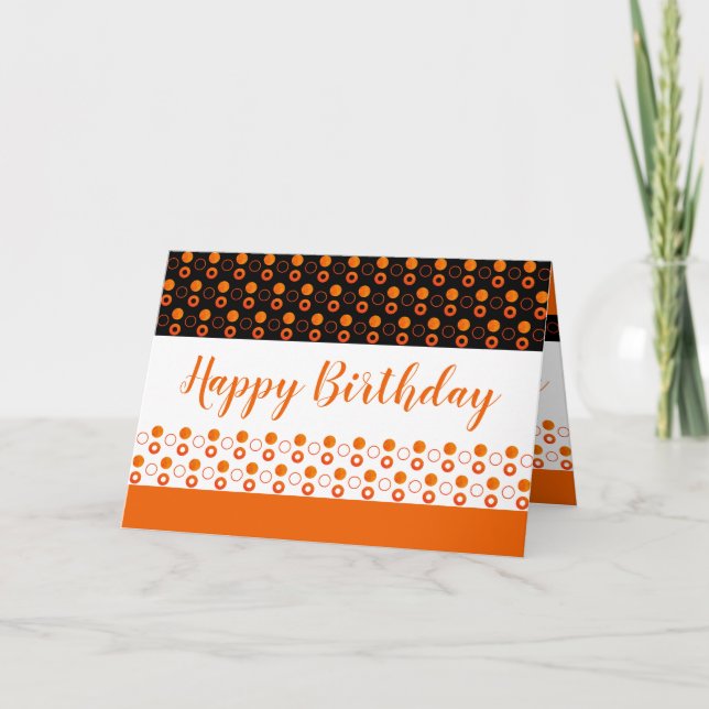 Orange Polka Dot Card (Front)