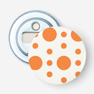 Orange Polka Dot Retro Design Bottle Opener