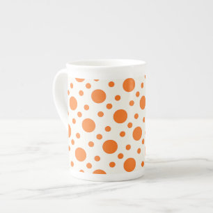 Orange Polka Dot Retro Design Mug