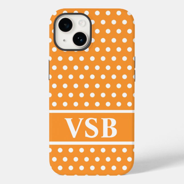 Orange Polka Dots Case-Mate iPhone Case (Back)