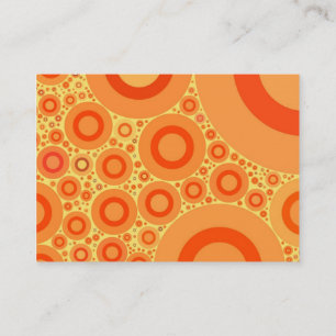 ORANGE POLKA DOTS  - CHUBBY BUSINESS CARD