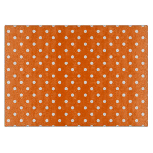 Orange Polka Dots Cutting Board