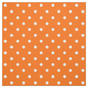 Orange Polka Dots Fabric