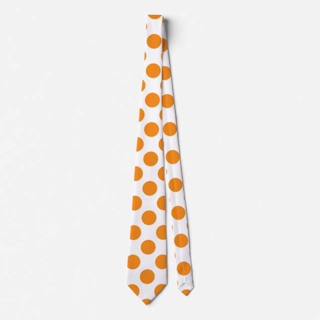 Orange Polka Dots Tie (Front)