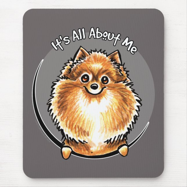 Orange Pomeranian IAAM Mouse Pad (Front)