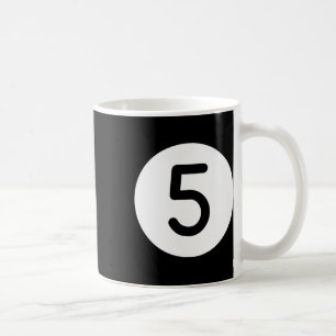 Orange Pool Ll Number Five Billiards Snooker Billa Coffee Mug