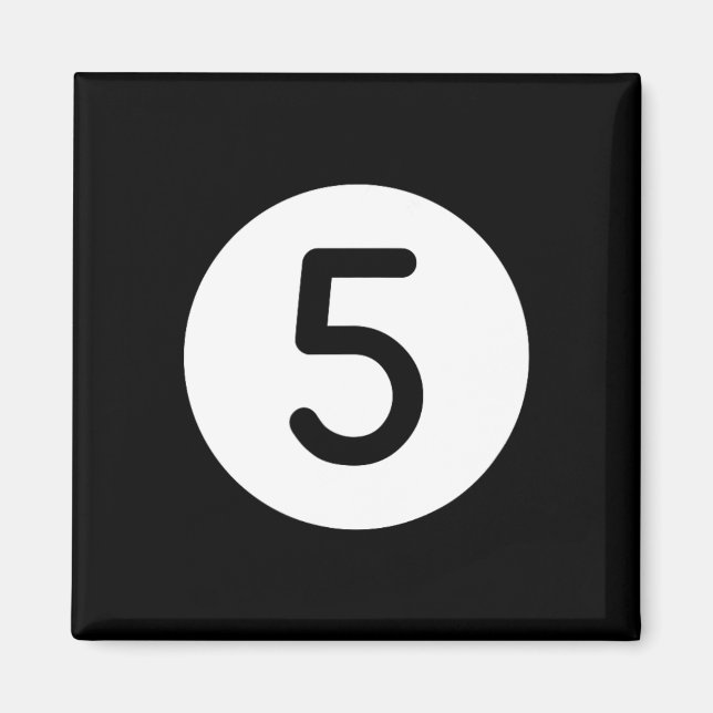 Orange Pool Ll Number Five Billiards Snooker Billa Magnet (Front)
