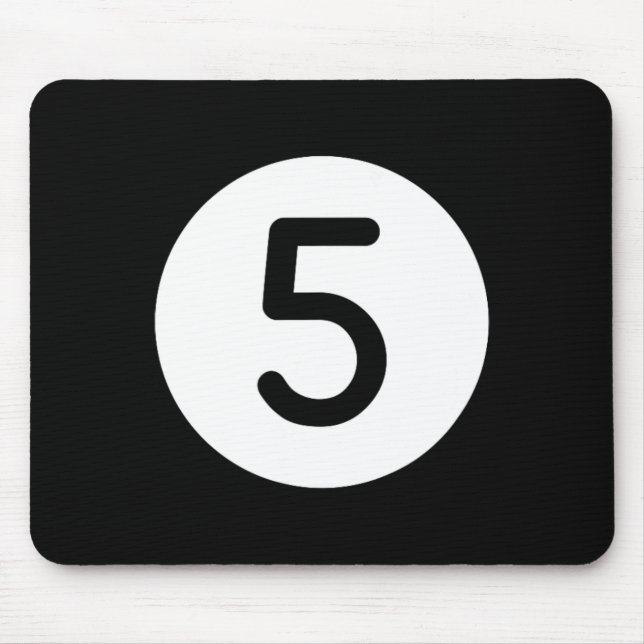Orange Pool Ll Number Five Billiards Snooker Billa Mouse Pad (Front)