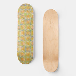 Orange Pop Alternative Diamond Pattern Skateboard