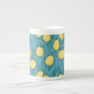 Orange Poppies Bone China Mug