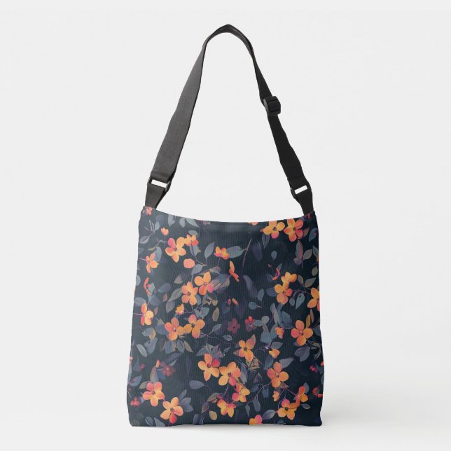 Orange Poppies Crossbody Bag (Front)