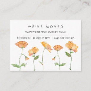 Orange Poppies New Home Moving Announcement