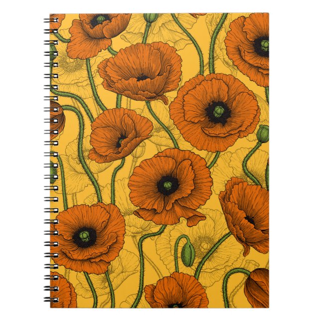 Orange Poppies Notebook (Front)