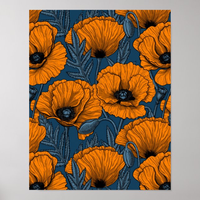 Orange poppies poster (Front)