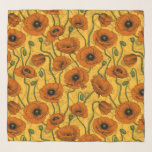 Orange Poppies Scarf<br><div class="desc">Poppy flowers,  hand-painted in Photoshop,  seamless pattern.</div>