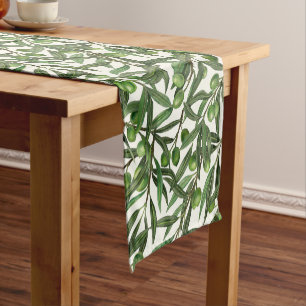 Orange Poppies Short Table Runner