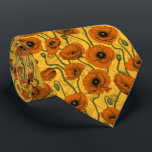 Orange Poppies Tie<br><div class="desc">Poppy flowers,  hand-painted in Photoshop,  seamless pattern.</div>