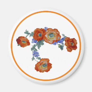 Orange Poppy Magnet