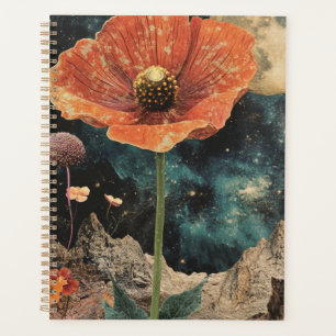 Orange Poppy Under Moonlight Planner